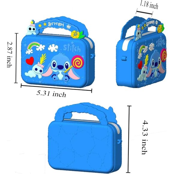 Lightweight Silicone Blue Handbag with Keychain - Ideal for Fashionable Girls - Picture 4 of 7